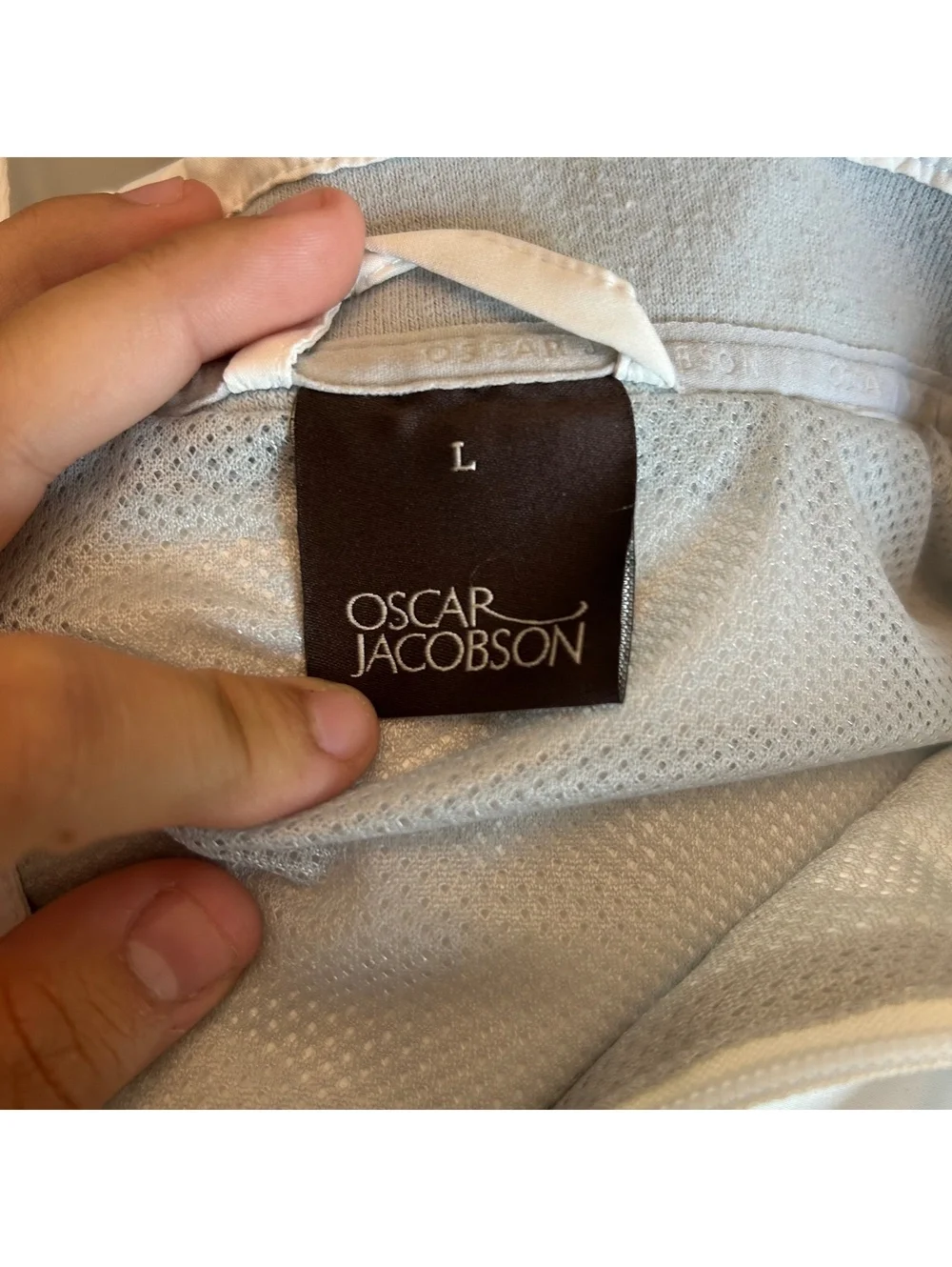 Oscar Jacobson Men's Lightweight Half-Zip Pullover Jacket, Size Large